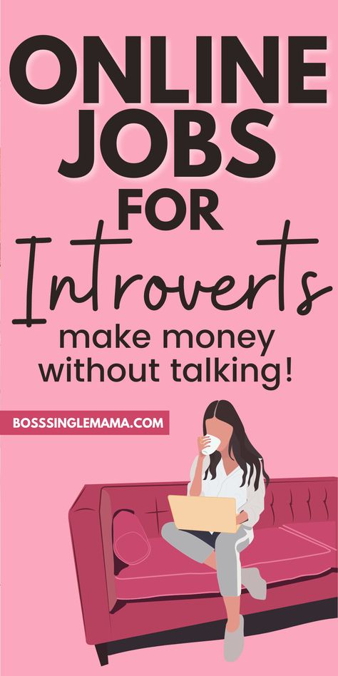 Jobs For Introverts, Unique Business Ideas, Money Making Jobs, Online Side Hustle, Social Media Jobs, Side Money, Side Jobs, Lose 40 Pounds, Earn Money From Home