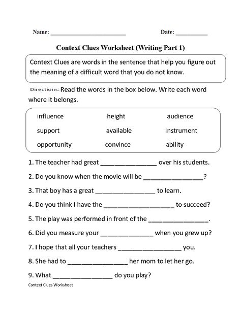 Context Clues Worksheet Writing Part 1 Intermediate--FREE WORKSHEETS Context Clues Worksheets Grade 5, Teaching Context Clues 2nd Grade, Context Clues With Nonsense Words, Financial Literacy Worksheets, Context Clues Graphic Organizer, 6th Grade English, Context Clues Worksheets, Conjunctions Worksheet, 6th Grade Worksheets