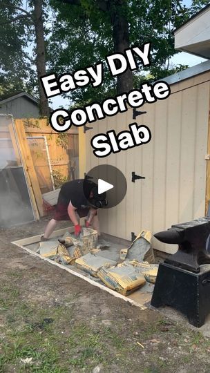 408K views · 3K reactions | This dry pour concrete slab was so easy that anyone can do it  #concrete #concreteconstruction #concretelife #cement #cementdesign #diy #doityourself #diyprojects #concretedesign #concretefloor #slab #construction #constructionlife #contractor #contractorlife #build #builder #worksmarternotharder #worksmart #lifehack #lifehacks #easydiy #home #weekendproject #garden #outdoors #homeimprovement | Chris Powell | Chris Powell · Original audio How To Lay Cement, Dry Concrete Ideas, Dry Cement Pour, Dry Pour Concrete Slab, Dry Pour Concrete Patio, Cement Floor Diy, Dry Pour Concrete, Backyard Bungalow, Diy Concrete Slab