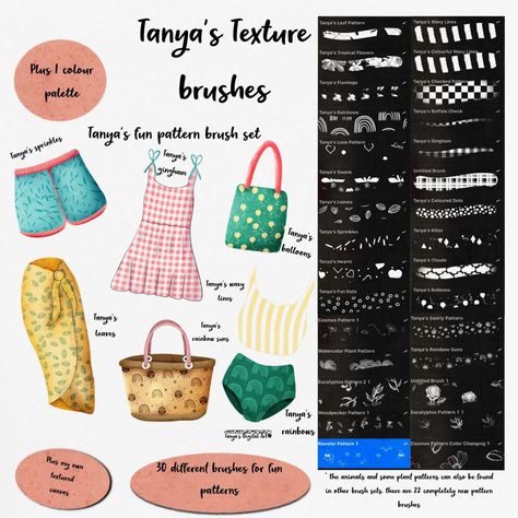 Fun pattern brushes by Tanya’s Digital art Download brush Library Color Palette, Layers In Procreate, Procreate Pattern Brushes, Free Brushes For Procreate, Procreate Pattern, Procreate Free Brushes, Procreate Downloads, 1 Color Palette, Procreate Brushes Free Download