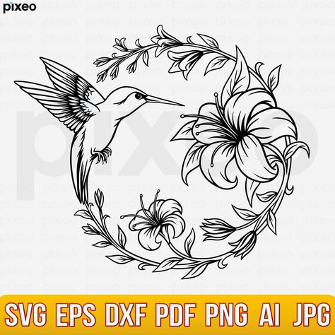 #CoolTattoos #TattooArt #InkMaster #TattooDesigns #InkedUp #TattooLovers #InkInspiration #TattooIdeas #CreativeInk #TattooStyle Hummingbird Circle Tattoo, Humming Bird Drawing Easy, Pyrography Patterns Printable, Hummingbird Images, Hummingbird Vector, Hummingbird Clipart, Hummingbird Svg, Bird Svg, Hummingbird Flowers