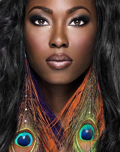 White Women Think Black Women Are Jealous of Them… « From The Mind of Truthangel 얼굴 그리기, Dark Skin Makeup, Makeup For Black Women, Peacock Feathers, African Beauty, African American Women, 인물 사진, Brown Skin, Beautiful Makeup