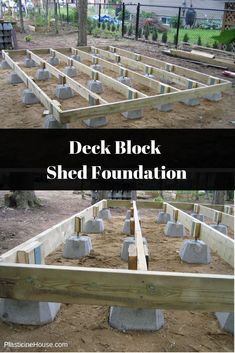 How To Build Shed, Deck Blocks, Shed Foundation, Build Shed, Building A Floating Deck, Build A Shed, Floating Deck, Shed Base, Shed Building Plans