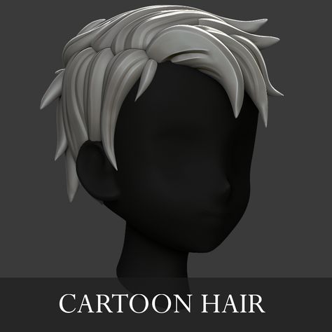 Cartoon Hair Style, Iván Sobrino Ollé on ArtStation at https://www.artstation.com/artwork/GXOnmB Stylized Hair, 3d Hair, Draw Hair, Manga Hair, 3d Blender, Cartoon Hair, Hair Shine, Digital Painting Tutorials, Painting Tutorials