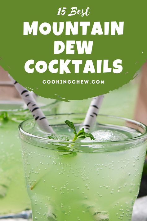 Mountain Dew Cocktail, Alcohol Mixers, Pineapple Jello, Mt Dew, Easy Mixed Drinks, Easy To Make Cocktails, Cocktail Drinks Alcoholic, Grapefruit Soda, Cocktail Ideas