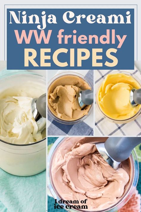 13+ Ninja Creami Recipes that are WeightWatchers® Friendly Fat Free Yogurt Recipes, Ice Cream Maker Recipes Healthy, Ninja Creami Recipes, Ninja Ice Cream Recipe, Protein Ice Cream Recipe, Banana Ice Cream Recipe, Frosty Recipe, Healthy Ice Cream Recipes, Creami Recipes