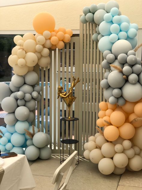 Balloon Design, Balloon Arch, Three Color, Birthday Balloons, 4th Birthday, Design Projects, Beautiful Colors, Balloons, Baby Shower