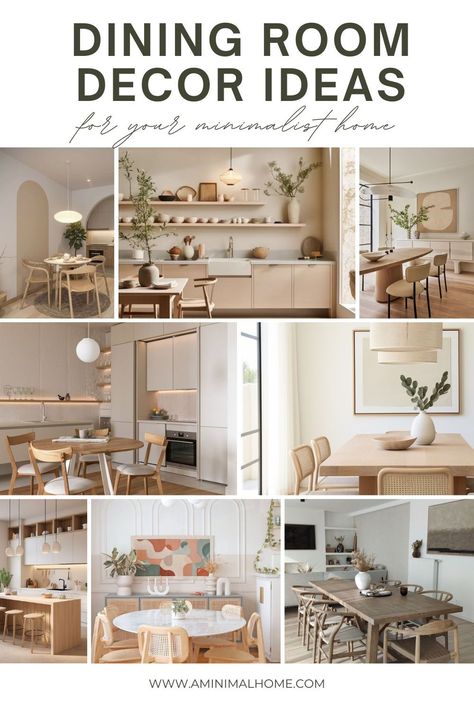 I'll show you some simple design tips to create the perfect minimalist dining room, learn all the basics to have a minimal dining room. Visit my blog for more decor ideas! #aminimalhome #minimalism #lifestyle #scandi #japandi #homedecor #lifedetox #simpleliving #design #minimalismblog #diningroom #minimalistdecor #minimalistdiningroom #smalldiningroom Dining Room Decor Japandi, Minimal Dinning Room, Dining Nook Decor, Dining Room Minimalist, Japandi Dining Room Design, Minimal Dining Room, Scandi Dining Room, Scandi Japandi, Japandi Dining Room