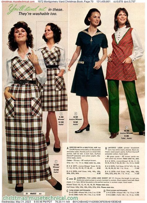 1972 Montgomery Ward Christmas Book, Page 70 - Catalogs & Wishbooks French Style Outfits, Minimalist Fashion Outfits, 70 Fashion, Fashion 1970s, 60s And 70s Fashion, 70s Inspired Fashion, Seventies Fashion, Casual Outfit Inspiration, Montgomery Ward