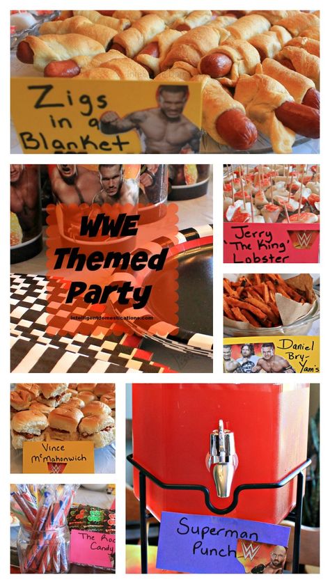 WWE Themed Party.intelligentdomestications.com Wrestling Birthday Parties, Wrestling Birthday, Wrestling Party, Wwe Birthday Party, Wwe Party, Wwe Birthday, Engagement Party Ideas, 11th Birthday, 6th Birthday Parties