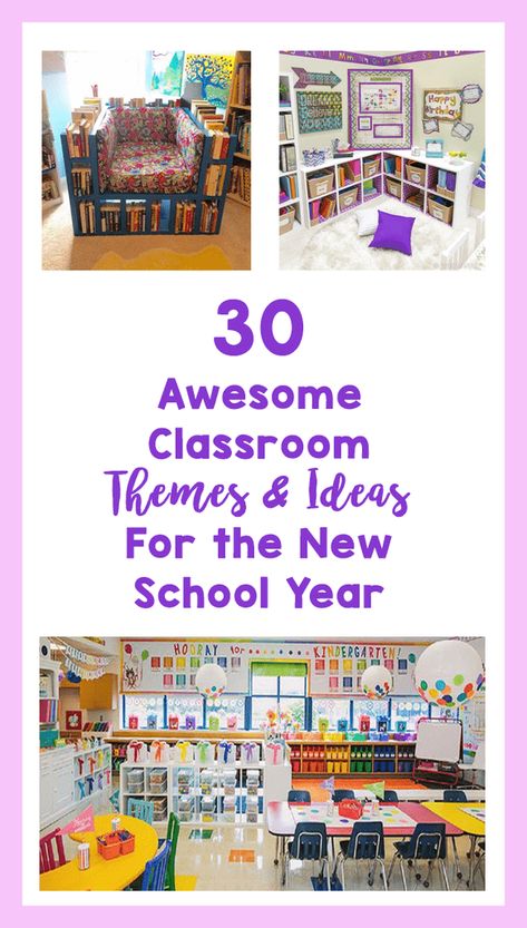 30 Awesome Classroom Themes & Ideas For the New School Year Preschool Classroom Themes, School Year Themes, Kindergarten Classroom Themes, Elementary Classroom Themes, Preschool Decor, Bored Teachers, Kindergarten Classroom Decor, Prek Classroom, Kindergarten Themes