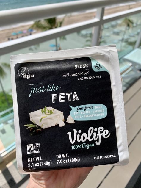 Nicole’s Rating Review Violife Just Like Feta Vegan Cheese Product Violife Just Like Feta Vegan Cheese Brand Violife Nicole Summary This Violife Just Like Feta Vegan Cheese is very reminiscent of feta cheese flavor-wise, although the texture isn’t quite as crumbly as the feta I used to be familiar with. This Violife feta has a … Cheese Product, Vegan Feta, Salted Potatoes, Cheese Brands, Vegan Grocery, Do Less, Healthy Restaurant, Dairy Free Cheese, Cheese Flavor