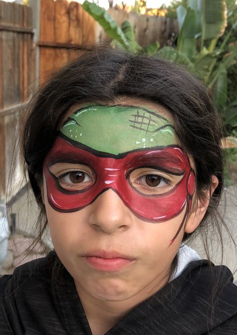 Ninja Turtle Face Paint Easy, Tmnt Face Paint, Ninja Turtle Makeup, Ninja Turtles Makeup, Tmnt Makeup, Turtle Face Paint, Ninja Turtle Face Paint, Turtle Makeup, Turtle Henna