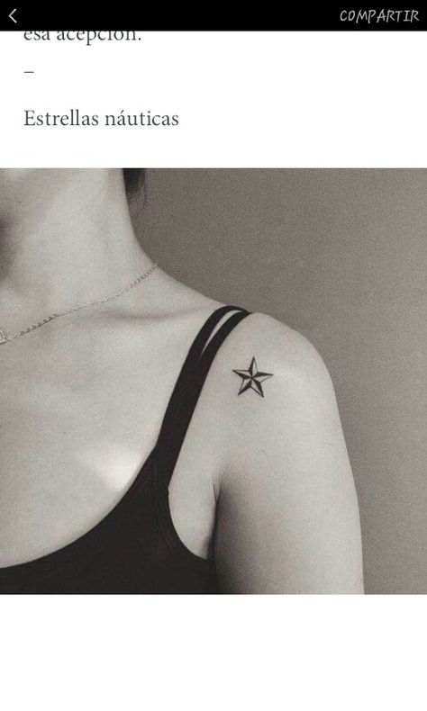 Esta estrella está asociada a la estrella del norte que guiaba a los navegantes, por lo que un tatuaje de la estrella náutica puede simbolizar una guía para el futuro o la búsqueda de un camino en la vida. Encontrar la ruta de vuelta a casa u orientarse cuando uno se encuentre perdido. #Guia&Proteccion Nautical Star Tattoo Women, Nautical Star Tattoos, Nautical Star, Hip Tattoo, Star Tattoos, Matching Tattoos, Body Mods, Body Tattoos, Cute Tattoos