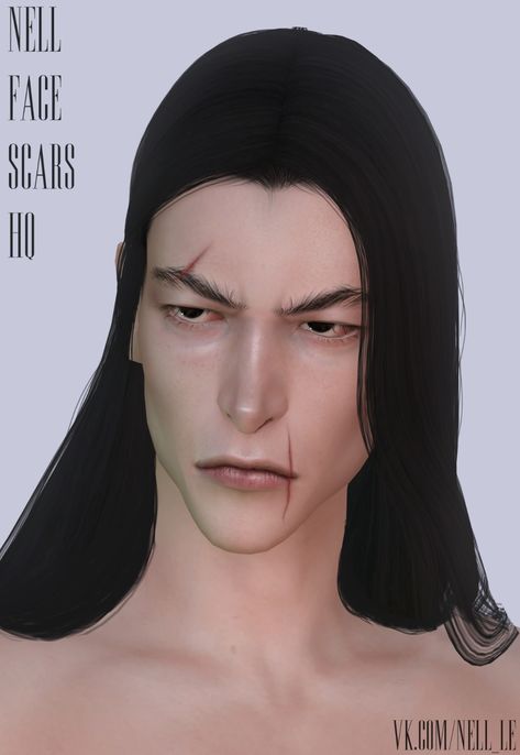 NELL — Face Scars hq compatible base game compatible make... Sims 4 Cc Face Overlays Realistic, Eyebrow Scar, Scar Makeup, Eye Scar, Hair Meme, Cc Makeup, Los Sims 4 Mods, Facial Scars, Ts4 Mods