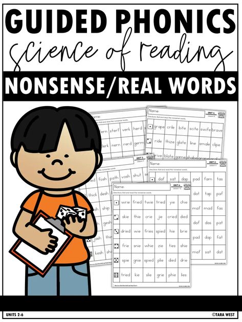 Guided Phonics + Beyond Nonsense and Real Words Fluency Sheets Free Download.pdf Nonsense Words Kindergarten, Nonsense Word Fluency Activities, Nonsense Word Activities, Guided Phonics, Nonsense Words Fluency, Teacher Leader, Fluency Activities, Phonemic Awareness Activities, Fluency Practice