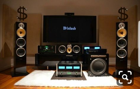 Bose Home Theater, Room Decor For Men, Audiophile Listening Room, Theater Room Design, Home Cinema Room, Best Home Theater, Home Theater Setup, Audio Room, Home Theater Rooms