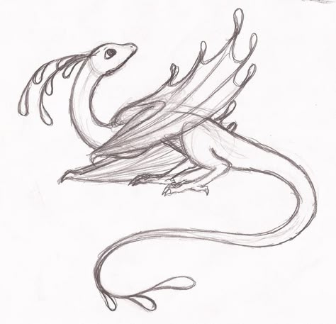 Fantasy Animal Drawing Ideas, Cool Easy Dragon Drawings, Fairy Creatures Drawings, Fairy Art Easy, Fantasy Animals Sketch, Easy Mythical Creatures To Draw, Drawing Ideas Fantasy Sketch Easy, Easy Fantasy Art, Fantasy Painting Ideas Easy