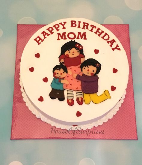 Mom Bday Cake, Happy Birthday Cake Pic, Idea Happy Birthday, Happy Birthday Mom Wishes, Happy Birthday Mom Cake, Happy Birthday Mom Images, Mummy Cake, Latest Birthday Cake, Mother Birthday Cake