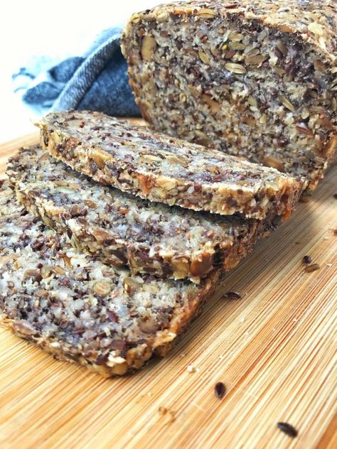 Seeded Bread Recipes, Glutenfri Baking, Pain Sans Gluten, Seed Bread, Gf Bread, Healthy Bread, Loaf Of Bread, Vegan Bread, Bread Recipes Homemade