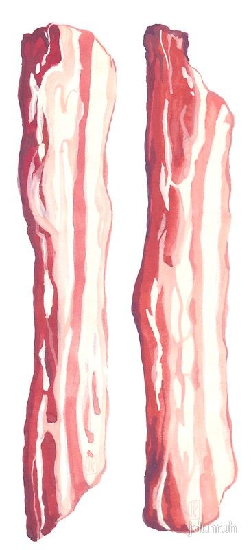 Bacon Strips Bacon Illustration, Bacon Drawing, Ap 2d Art, Bacon Desserts, Bacon Dinner, Scottish Breakfast, Perfect Bacon, Recipe Illustration, Bacon Casserole