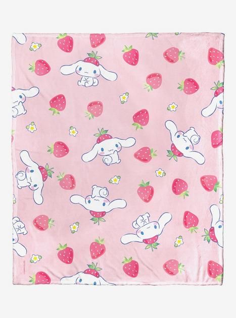 Sanrio Blanket, Berry Pattern, Silk Touch, Cozy Throws, Perfect Home, Kids Bedding, Fleece Throw, Home Accessory, Blanket Pattern