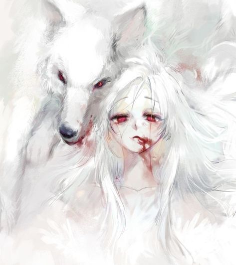 Digital Art Anime, Red Eyes, Dark Anime, الرسومات اللطيفة, White Hair, Fantasy Character Design, Pretty Art, Animation Art, Dark Art