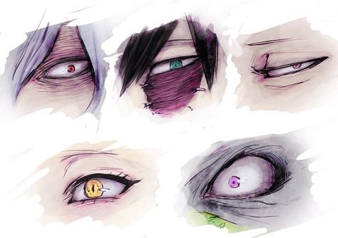 Boku no Hero Academia || Villains Eyes Villain Eyes, Last Game Manga, Bakugou Manga, Anime Villians, Evil Anime, Buko No Hero Academia, Eyes Closed, Haikyuu Fanart, Anime Eyes