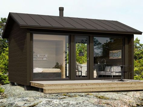 Garden Tiny House, Tiny House Wood, Tiny Guest House, House Structure, Backyard House, Prefab Cabins, Backyard Studio, A Small House, Tiny Cabins