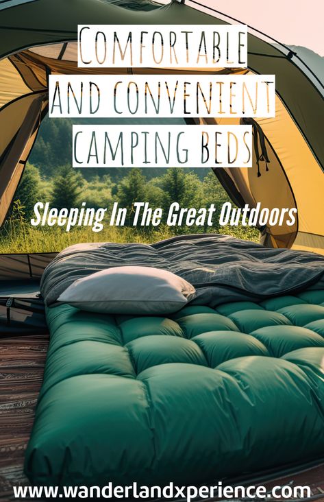 Upgrade your camping setup with these innovative bed ideas. Discover foldable beds, compact sleeping solutions, and tips for a cozy night's sleep in the great outdoors. Diy Camping Bed, Camping Sleeping Hacks, Camping Cot Ideas, Camping Bed Ideas, Tent Interior Ideas, Camping Setup Ideas, Foldable Beds, Cosy Camping, Camping Bedding