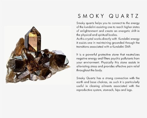 Smoky Quartz Stone, Properties, Meanings, and Benefits | Ritual Magic Spells Smoky Quartz Jewelry, Smoky Quartz Necklace, Smoky Quartz Pendant, Spiritual Crystals, Gemstone Meanings, Smoky Quartz Crystal, Crystal Healing Stones, Quartz Jewelry, Crystal Grid