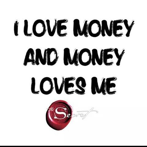 I love money and money loves me. The secret Money Attitude, Money Loves Me, I Love Money, Quotes Mind, Law Of Attraction Money, Quotes Thoughts, Wealth Affirmations, Secret Law Of Attraction, Law Of Attraction Affirmations