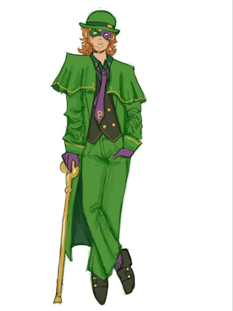 Riddler Redesign, Riddler Halloween, Riddler Costume, Gotham Rogues, Batman Characters, Batman Riddler, Gotham Characters, Riddler Gotham, Conrad Veidt