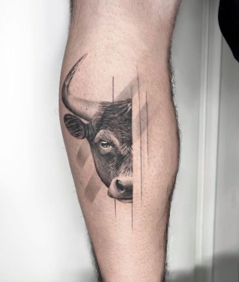 Step into the farmyard of fashion with cow tattoo designs! We've rounded up over 70 cow tattoo ideas that are just udderly irresistible. Cow Tattoo Ideas, Cow Tattoos, Cooking Tattoo, Ox Tattoo, Tattoos Sketches, Taurus Bull Tattoos, Armband Tattoos For Men, Taurus Symbols, Taurus Tattoo