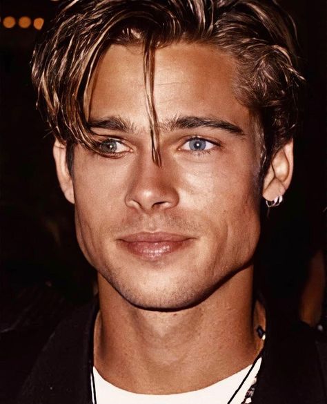 Retros Rad on Instagram: “Baby Brad📷 Follow @retrosrad” Best Jawline, Brad Pitt Hair, Good Jawline, 90s Actors, Mens Haircuts Fade, How To Look Handsome, Instagram Baby, Hottest Guy Ever, Handsome Actors