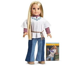 American Girl Doll Julie, American Girl Julie, Single Braid, Face Mold, Beanie Style, Ag Dolls, Classic Outfits, Girls Wear, Light Denim