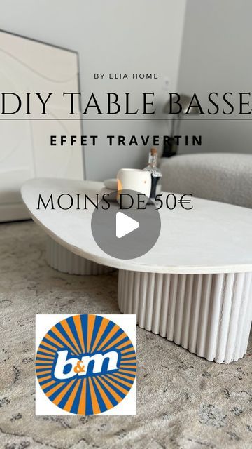 14K views · 1K likes | Elia Home on Instagram: "Bonjour, je voulais te montrer ce que j’ai fait avec les tabourets que j’ai trouvés chez B&M à 20€ chacun. J’ai utilisé le plateau d’une vieille table que j’ai recyclée avec très peu de dépenses. Le résultat est une table qui s’inspire totalement du travertin.#diy #table #coffeetable #diycoffeetable #inspiration" Diy Deco, Table Diy, March 20, Diy Table, Diy Projects, Couch