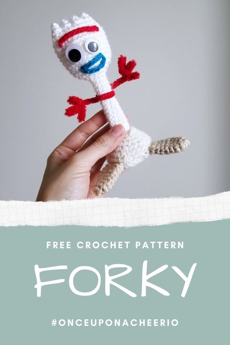 Crochet Toy Story, Diy Forky, Disney Crochet Patterns, Crochet Toys Free, Crochet Disney, Crochet Decrease, Crochet Cow, Crochet Animals Free Patterns, Amigurumi Ideas