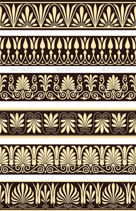 Antique Background, Background Border, Ornate Pattern, Greek Pattern, Pola Sulam, Digital Borders Design, Borders And Frames, Decorative Borders, Art Nouveau Design