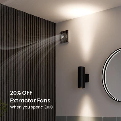 🚨 New Collection Alert 🚨 Are you renovating your bathroom and want to match all your metals, from your mirror to your taps? Now you can go even further and match your extractor fan for that premium finish. Even better with an extra 20% OFF extractor fans when you spend over £100 🤯 #interiordesign #bathroomdiy #bathroommakeover #bathroomstyling #diy #offer How To Install A Bathroom Exhaust Fan, Install Bathroom Exhaust Fan, Fans Ceiling, Bathroom Extractor Fan, Extractor Fan, Extractor Fans, Ventilation Fans, Complete Bathrooms, Pebble Grey