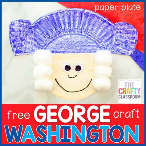 Patriotic Crafts for Kids American Symbols Kindergarten, George Washington Craft, Patriotic Crafts For Kids, Preschool Friendship, Homeschool Coop, February Classroom, Cultural Crafts, Reading Themes, Toddler Classroom