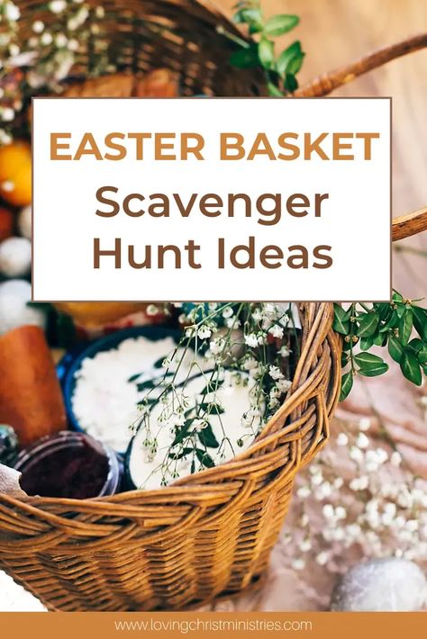 Creative Easter basket scavenger hunt ideas to make your celebration memorable. Perfect for ministry groups looking for fun to celebrate. #easterbasket #easterscavengerhunt Easter Basket Hunt Ideas, Easter Basket Scavenger Hunt, Easter Basket Hunt, Retreat Planning, Christian Retreat, Christian Women's Ministry, Creative Easter Baskets, Easter Scavenger Hunt, Meaningful Activities