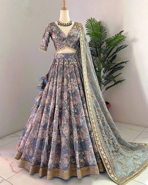 ZV-3073 ❤️👌 💥💕Presenting New Wedding Collection Lehenga Choli With Full Heavy Embroidery Sequence Work👌💕 Oder Now ⬇️ ➡️https://zvfashion.in/ ➡️https://wa.me/97270 84766 Follow us for more collections.👑👑👑👑 Send screen shot for price, inquiry Contact us @ 📞+91 97270 84766 🏠 94,Harikunj Society, Chikuwadi, Nana Varachha,, Surat, India, Gujarat 🎊🎉👍Follow us for more collections👗👗💃💃💃💃💃💃 #kurtis #kurtipalazzo #kurtionline #designerkurti #kurtilovers #kurtishopping #kurtiindia #kurtineckdesign #... Stylish Lehenga Designs, Long Skirt Top Designs, Party Wear Gowns, Simple Lehenga, Printed Lehenga, Cotton Lehenga, Lehenga Designs Simple, Desi Fashion Casual, Indian Dresses Traditional