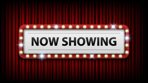 Now showing with electric bulbs frame on red curtain background Now Showing Sign, Red Curtain Background, Movie Theater Aesthetic, Curtain Background, Background Frame, Youtube Banner Template, Electric Bulb, Movie Posters Design, Pokemon Coloring Pages