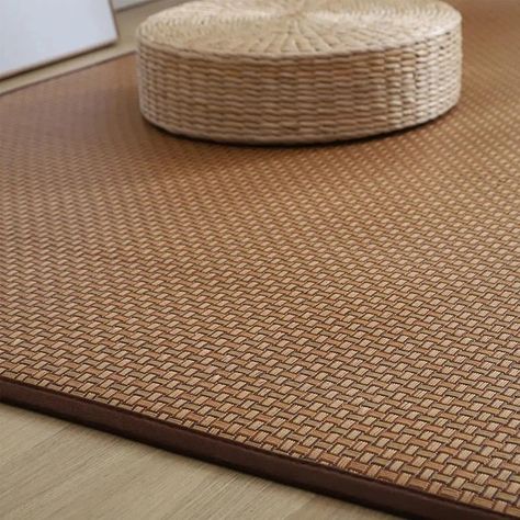 Amazon.com: Japanese Tatami Floor Mat, Natural Rattan Non-Slip Breathable Area Rug,Summer Foldable Floor Sleeping Mat Indoor Floor Carpet for Living Room Bedroom Crawling Playmat(90x180cm(35x71inch), E) : Home & Kitchen Rattan Carpet, Japanese Rug, Floor Sleeping, Brand Aesthetics, Tatami Floor, Japanese Tatami, Baby Crawling Mat, Tatami Mat, Floor Runners