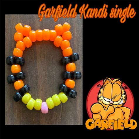 handmade Garfield bracelet size can be adjusted to buyer's personal liking please dm me if so.