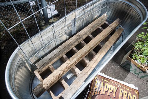 Making a Stock Tank Planter Stock Tank Planter, Galvanized Water Tank, Stock Tank Gardening, Outdoor Spray Paint, Horse Trough, Metal Trough, Garden Troughs, Galvanized Planters, Water Trough