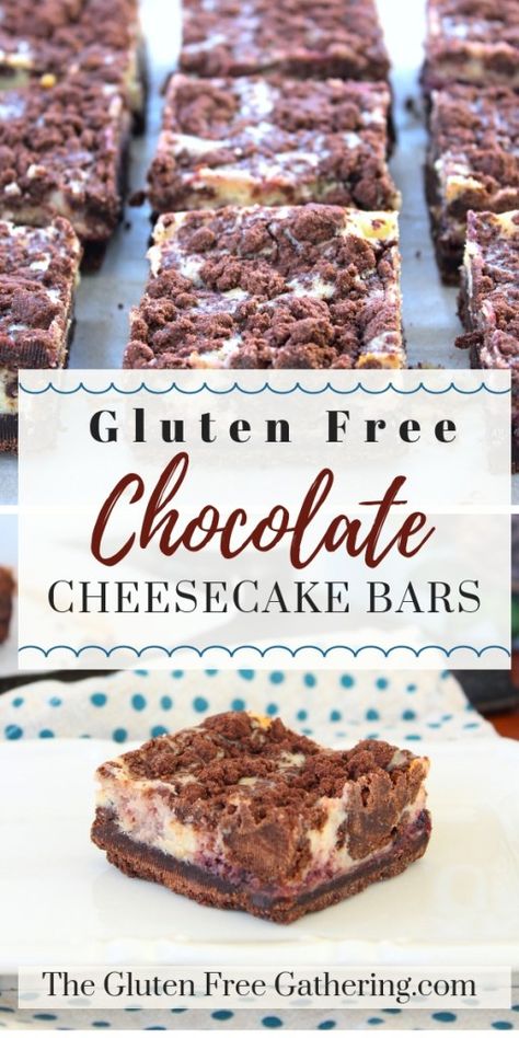 Cheesecake Bars Gluten Free, Boozy Sweets, Chocolate Cheesecake Bars, Chocolate Cookie Crust, Sweet Bars, Bars Gluten Free, Gluten Free Products, Gluten Free Bars, Chocolate Crumbs