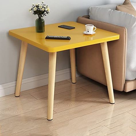 White End Table, Center Table Living Room, Tall Nightstands, White End Tables, Bedside Shelf, Square Sofa, Solid Coffee Table, Wooden Nightstand, Yellow Bedroom