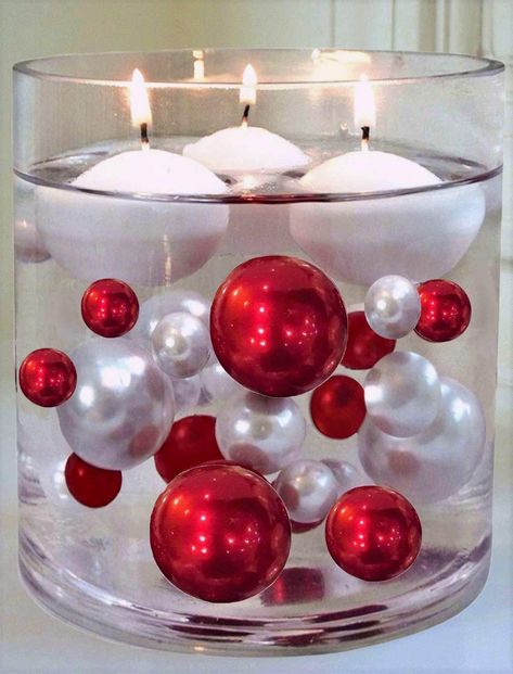 White Floating Candles, Vase Decorations, Pearl Centerpiece, Gel Beads, Water Beads, Vase Fillers, Floating Candles, Candle Set, Bridal Showers